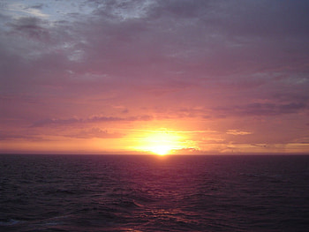 ocean sunset, colors, ocean, sunrise, sunset HD wallpaper