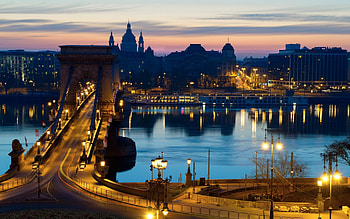 Budapest sunrise, Morning beauty, Chain Bridge view, Danube river HD wallpaper
