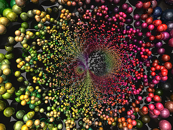 3D, Gradient, Balls, Sphere, Dna, Spectrum HD wallpaper