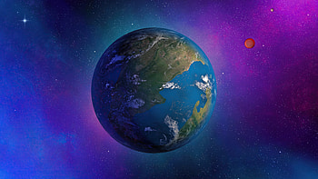 Earthlike Planet , planet, digital-universe, artist, artwork, digital-art, deviantart HD wallpaper