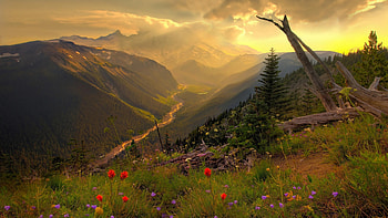 Mountain View From Top, mountains, nature HD wallpaper