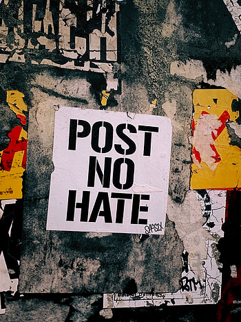 Words, Sheet, Leaf, Wall, Inscription, Hatred HD phone wallpaper
