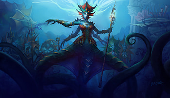 World Of Warcraft Queen Azshara , world-of-warcraft, games, deviantart HD wallpaper