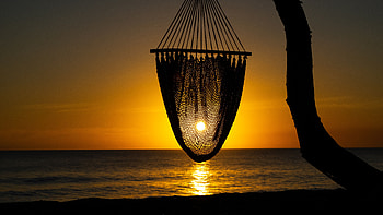 Sunset, Sea, Twilight, Dark, Dusk, Net HD wallpaper