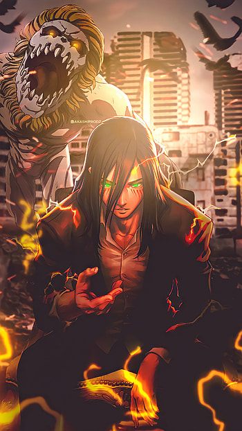 Eren Yeager, attack on titan, titan, mikasa, anime, levi HD phone wallpaper