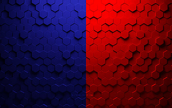 Flag of Cagliari, honeycomb art, Cagliari hexagons flag, Cagliari, 3d hexagons art, Cagliari flag HD wallpaper