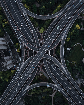 View From Above, Miscellanea, Miscellaneous, Road, Confused, Intricate, Transport Interchange, Interchange, Tiered, Multilevel HD phone wallpaper