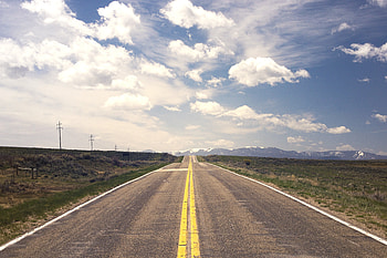 Nature, Grass, Horizon, Road, Markup HD wallpaper