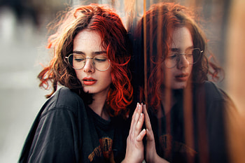 Redhead Girl Curly Hair, redhead, girls, model HD wallpaper