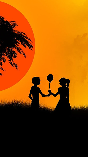 Friendship Whatsapp, Sunset, Shadow HD phone wallpaper