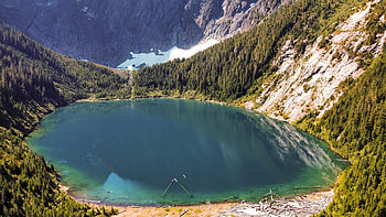Landslide Lake, Vancouver Island, BC, landscape, canada, mountains, British Columbia HD wallpaper