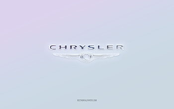Chrysler logo, cut out 3d text, white background, Chrysler 3d logo, Chrysler emblem, Chrysler, embossed logo, Chrysler 3d emblem HD wallpaper