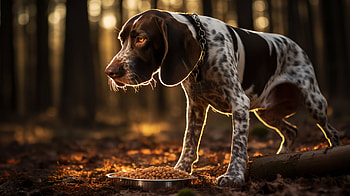 German Shorthaired Pointer Dog Eating, dog, Animal, german shorthaired pointer HD wallpaper