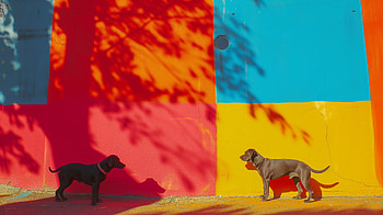 Vibrant Dog Park, dog, dog park, shadow HD wallpaper