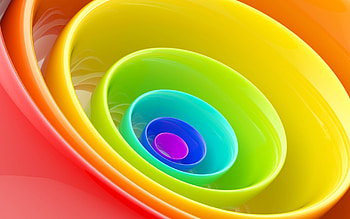 Circle, Rainbow Colored HD wallpaper