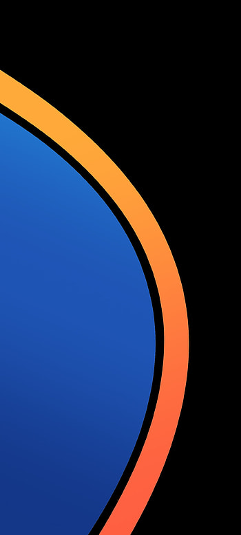 Dark radiance, blue, gradient, black, yellow, simple HD phone wallpaper