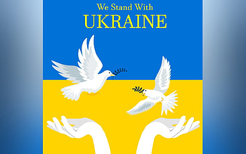 Peace for Ukraine, peace, Ukraine, doves, flag, hands HD wallpaper