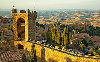 View from the Fortress, Italy, Italy, Tuscany, fortress, panorama, town HD wallpaper