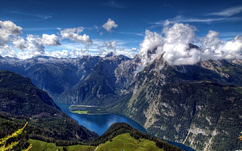 Mountain, sky, nature, cloud HD wallpaper