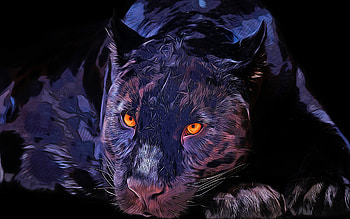 black panther, , vector art, black panther drawing, creative art, black panther art, vector drawing, abstract animals, calm, wild animals, calm black panther HD wallpaper
