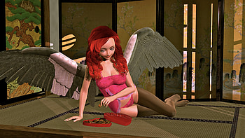 Something Wicked, pink, fantasy, angel, heart, candy HD wallpaper