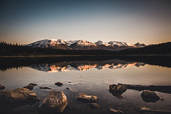 Landscape, Nature, Stones, Mountains, Lake, Reflection HD wallpaper
