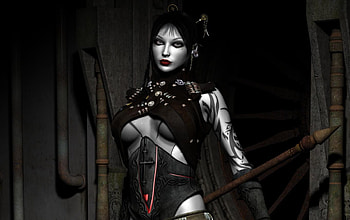 Woman, fantasy, 3d, warrior HD wallpaper