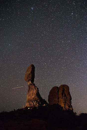 Stars, Night, Rock, Dark, Starry Sky HD phone wallpaper