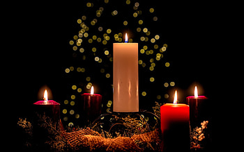 Advent Candles, candles, Christmas, Advent, five HD wallpaper