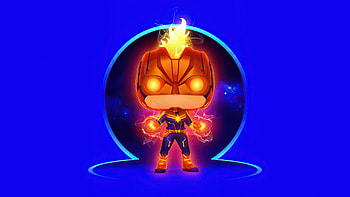 Captain Marvel Chibi , captain-marvel, superheroes, artwork HD wallpaper