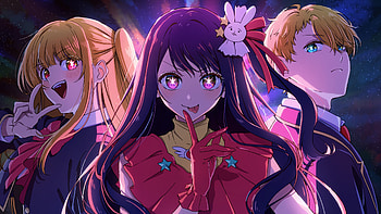 Hoshino Ai, Aquamarine Hoshino & Ruby Hoshino, Ruby Hoshino, Aquamarine Hoshino, Ai Hoshino, Anime, Oshi no Ko HD wallpaper
