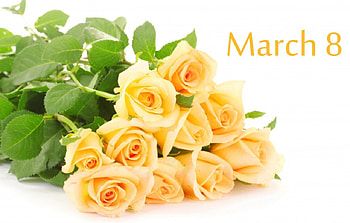 March 8., atill life, bouquet, flowers, yellow roses HD wallpaper