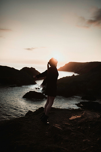 dom, Nature, Sunset, Dark, Girl HD phone wallpaper