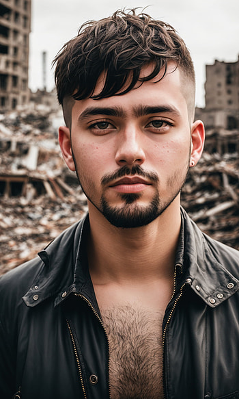 Handsome Man, AI Art, portrait, city HD phone wallpaper