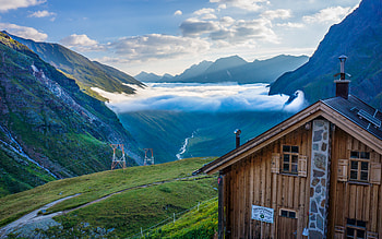 Mountain, Austria, Landscape, Cloud HD wallpaper