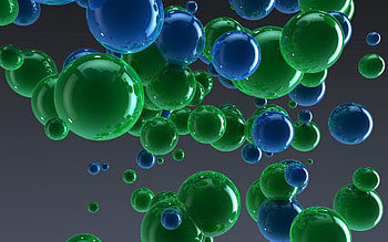 Drops, Reflection, 3D, Balls HD wallpaper