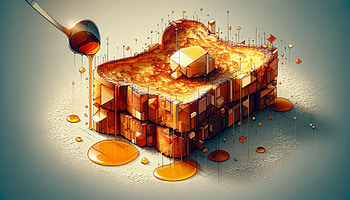 Artistic French Toast, french toast, toast, butter, syrup, 3D Art HD wallpaper