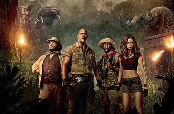 Jumanji Welcome To The Jungle Movie, jumanji-welcome-to-the-jungle, 2017-movies, movies, dwayne-Johnson, karen-gillan HD wallpaper