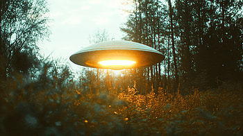 Stellar Encounters: A Sci-Fi Alien Experience, Sci Fi, alien encounter, UFO, alien, forest HD wallpaper