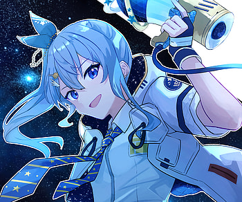 Hoshimachi Suisei, hololive, Hoshimachi Suisei, Anime, Virtual Youtuber HD wallpaper