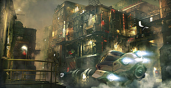 Building, Futuristic, Sci Fi, City, Vehicle HD wallpaper