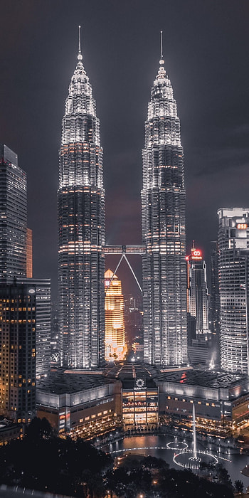 Twin tower, Petronas Towers, Cityscape HD phone wallpaper