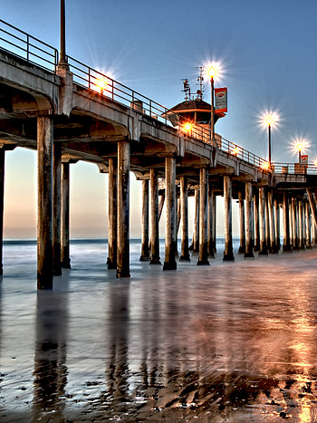 Pier, Huntington Beach HD phone wallpaper