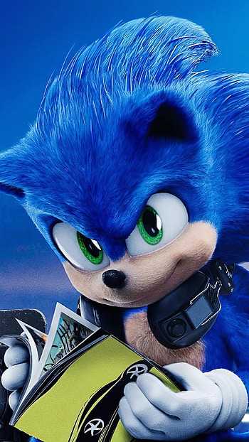 Sonic, Blue Background HD phone wallpaper