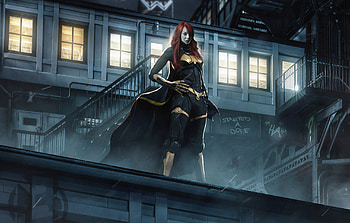 Emma Stone Batwoman, emma-stone, superheroes, artwork, batwoman HD wallpaper