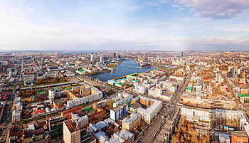 Cities, Houses, Rivers, City, Bridge, Megalopolis, Megapolis, Panorama, Street, Russia, Yekaterinburg, Ekaterinburg, Karl Liebknecht, Carla Liebknecht, Avenue, Lenin, Iset, Ural HD wallpaper