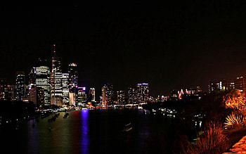 Cities, Night, City Lights, Panorama, Chicago HD wallpaper