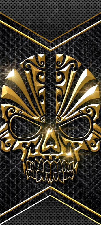 Golden Skull 3, symbol, art, Games, Business HD phone wallpaper