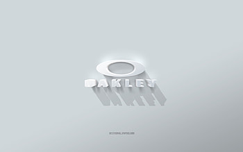 Oakley logo, white background, Oakley 3d logo, 3d art, Oakley, 3d Oakley emblem HD wallpaper