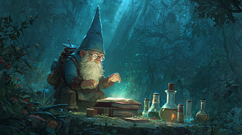 Gnome Alchemist - Healing Potion ( RPG Fantasy ), gnome, Healing Magic, potion, RPG, Fantasy character HD wallpaper